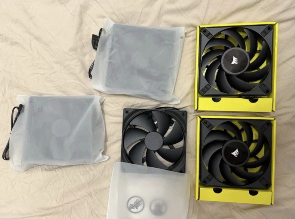 Zestaw wentylatorów PC 120mm: 3x NZXT + 2x Corsair
