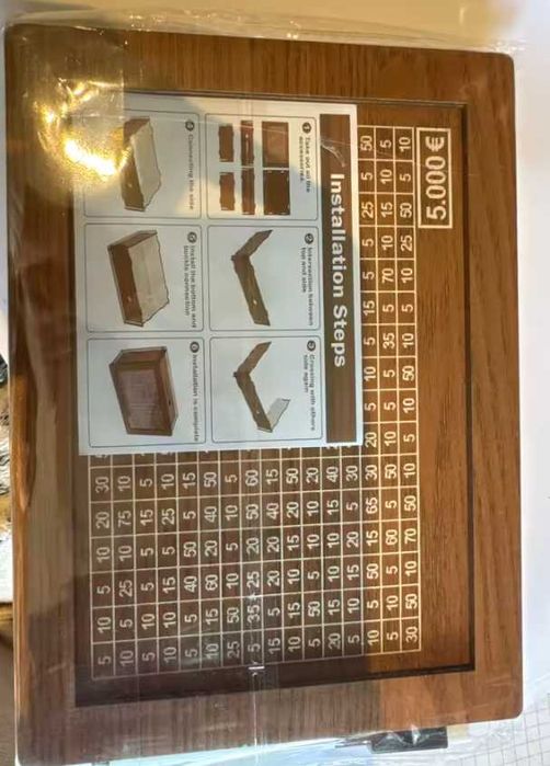 Mealheiro de Madeira para Poupança – 1.000€ a 10.000€