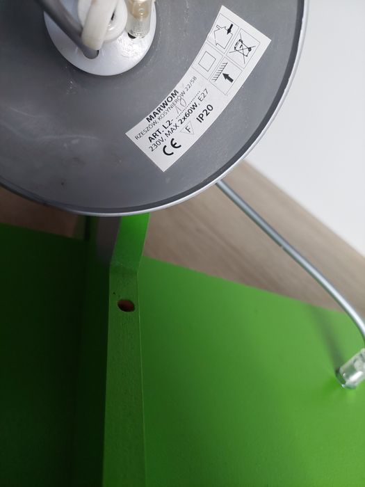 Lampa samolot zielony