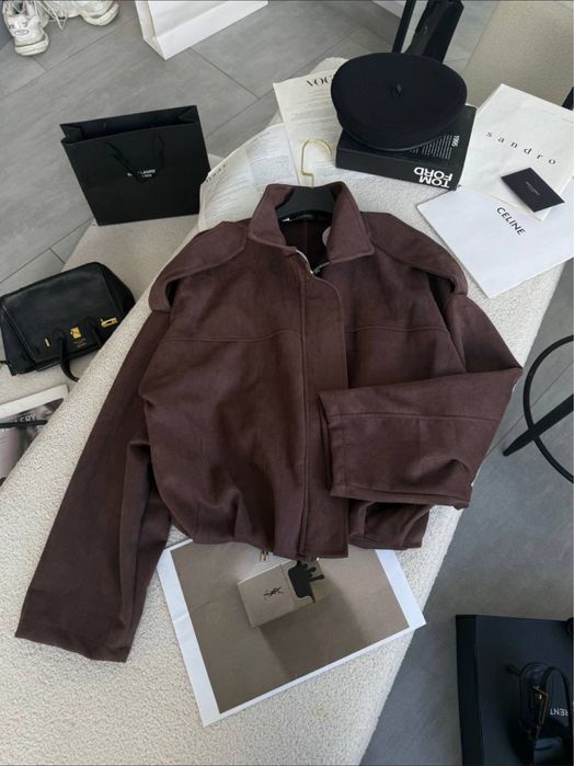 Новий Жіночий бомбер у стилі зара, замш  куртка бомбер