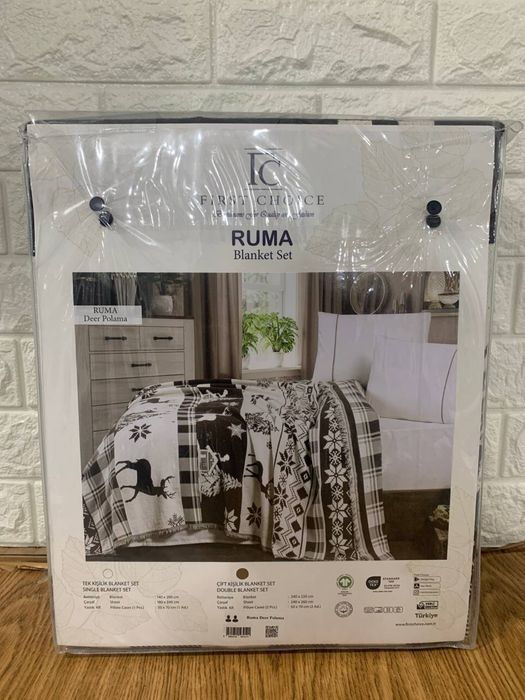 Супер  Акція! Комплект тепла постільна білизна з пледом Туреччина