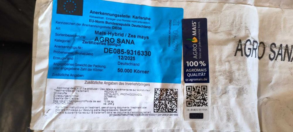 Kukurydza AGRO SANA C1 FAO 240 | Agro Mais | kurier PROMOCJA
