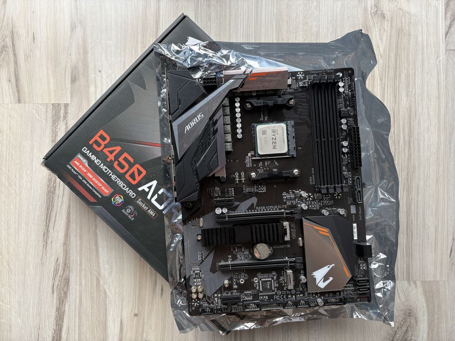 Aorus Elite B450 +  Ryzen 7 5700X zestaw AM4