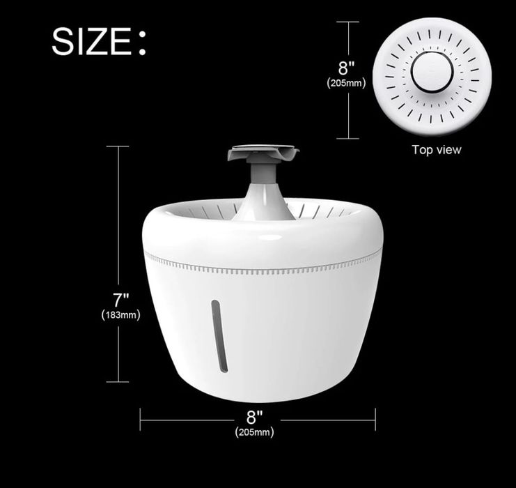 Fonte com 3 saídas água para gatos e cães Bebedouro reservatório 2.5L