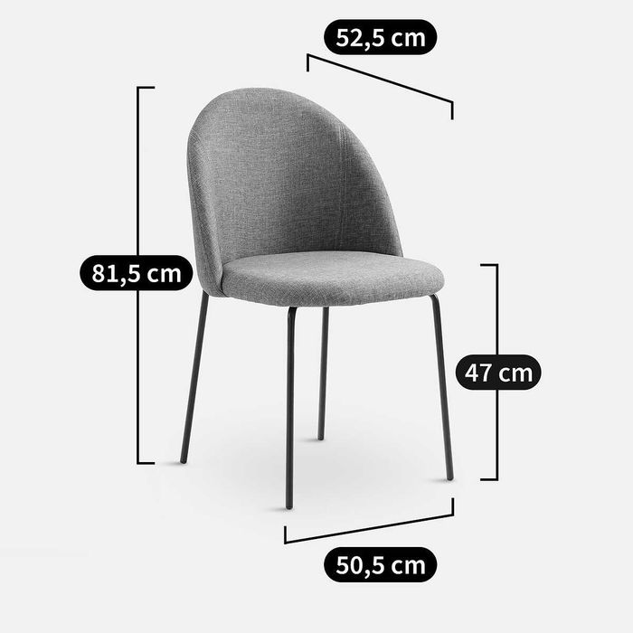 Conjunto 4 cadeiras Cinza Mesa Jantar
