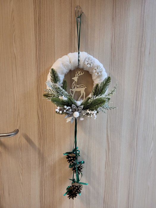 Unikatowy wianek bożonarodzeniowy LED - Hand Made