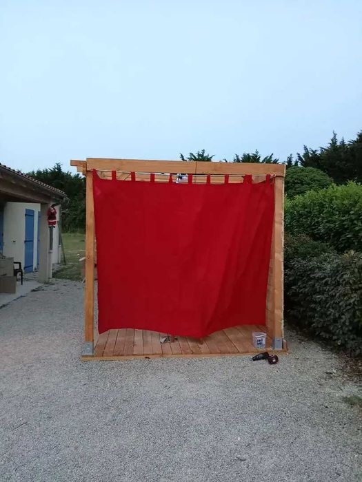 2 Cortinas Novas para interior ou exterior Grandes (Novas)