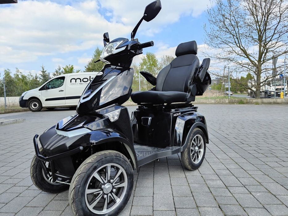 Skuter inwalidzki elektryczny czterokołowy 4 kolowy dla seniora Medilife OMNI 1000W zasieg do 55 km pojazd medyczny