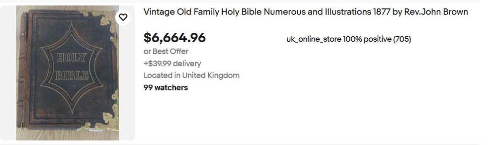 The National Comprehensive Family Bible 1850 Біблія Євангеліє Библия Семейная Евангелие English language