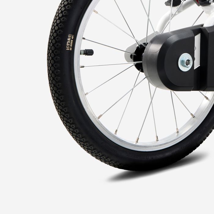 Bicicleta de Criança 16 polegadas 4-6 anos, DISCOVER 100 Branco