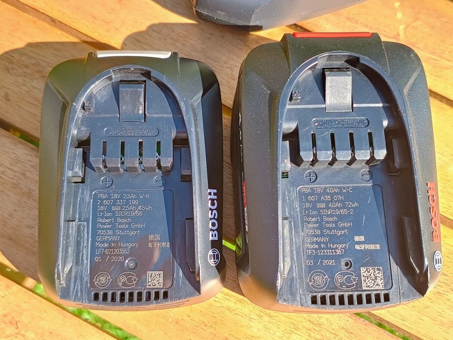 Zestaw Bosch 18V Power for ALL bateria 4Ah + 2.5Ah, ładowarka 3Ah