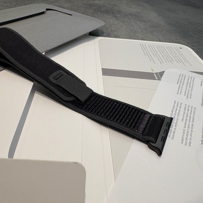 Oryginalny pasek Apple Watch Ultra 1 2 3 Black Titanium Trail Loop M/L