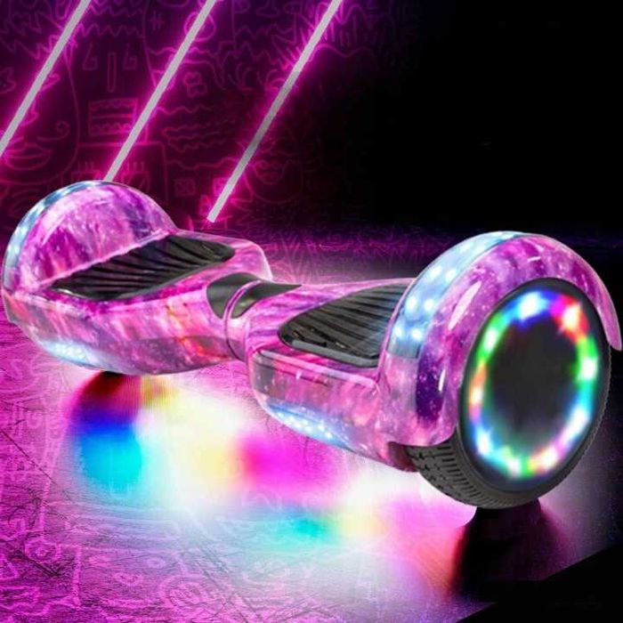 Deskorolka elektryczna hoverboard 6,5' cala deska bluetooth głośniki pink