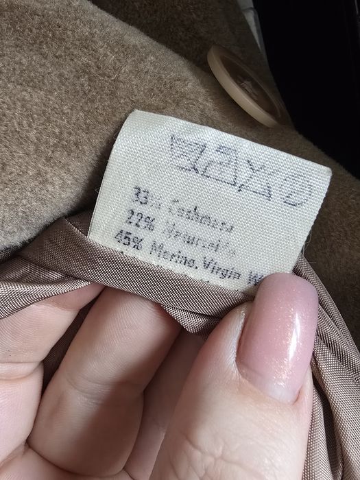 Płaszcz wełniany 42 kaszmir jedwab merino  premium unikat
