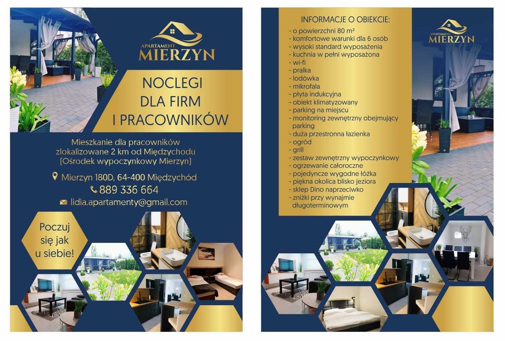 Noclegi dla firm , Międzychód, Przytoczna , Gorzyń, Mierzyn