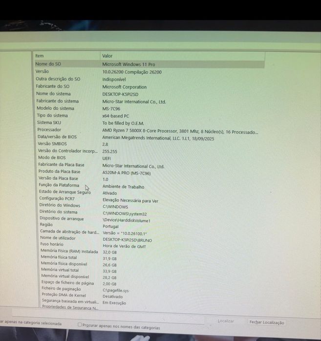 Computador Gamer AMD Rayzen 7 5800X