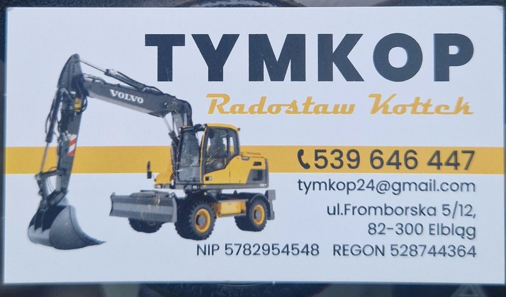 Usługi koparka kołowa