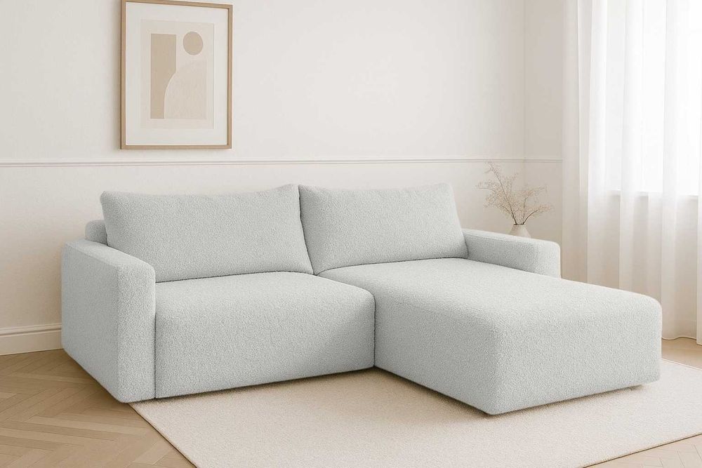 Narożnik Bergamo. Rogówka. Sprężyny bonell, pojemnik, automat, boucle