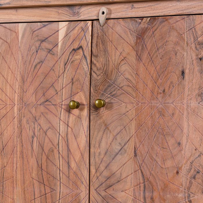 komoda Krish szafka RTV kredens drewno mango rzeźbiona rustrykalna