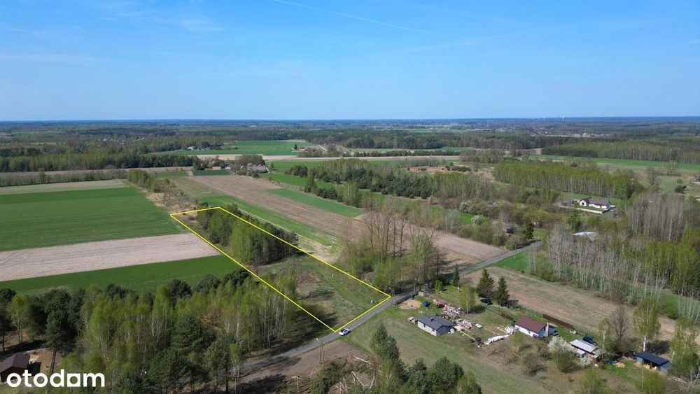 Działka budowlana z lasem 15 min od Bełchatowa