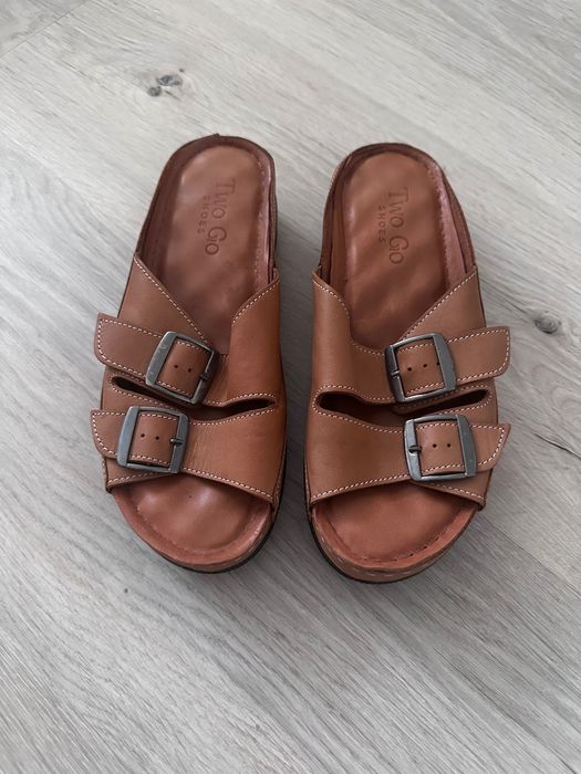 Шльопанці,натуральна шкіра, 37р