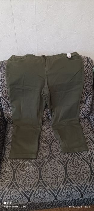 Штаны унисекс цвет хаки