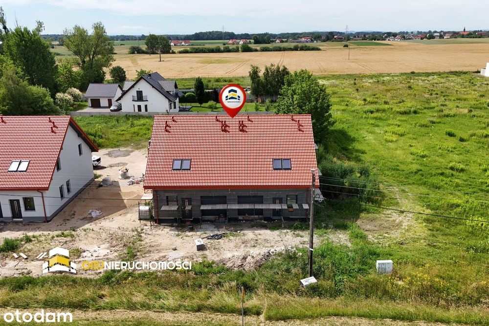 Nowoczesny bliźniak 121,42 m² Jaczkowice k. Oławy/Pompa ciepła/Garaż