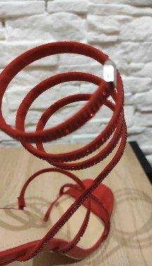 Sandały szpilki damskie czerwone