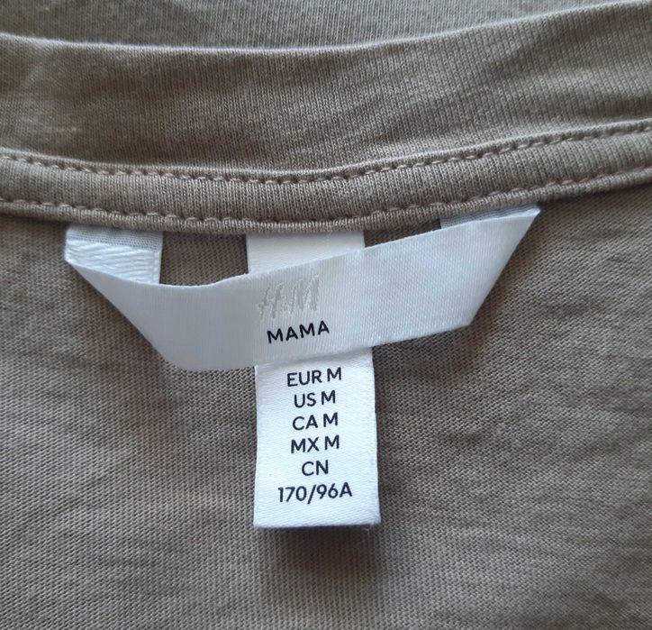 Натуральное платье футболка в спортивном стиле запах для беременых h&m