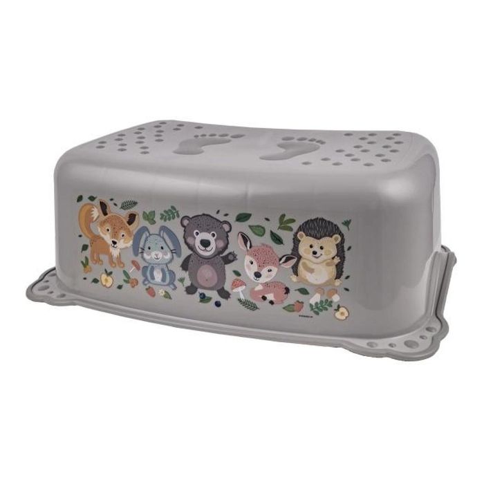 Podnóżek Miś Leśna Ferajna szary