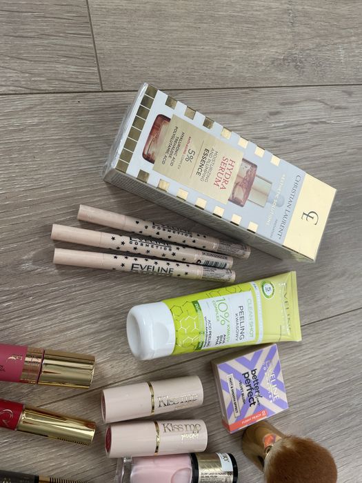 Zestaw kosmetyków Eveline Christian Laurent serum róż peeling Nowe