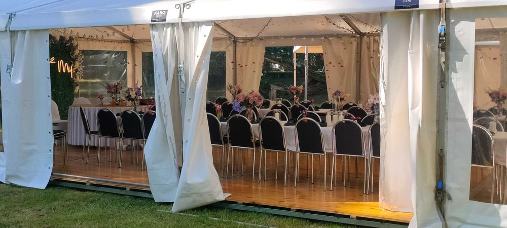 Hala Namiotowa 6x36 + Podłoga + Meble Eventowe + FV23%