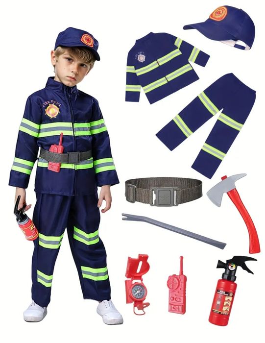 Strój przebranie kostium Strażak Straż roz. 110 na 4-5 lat nowy