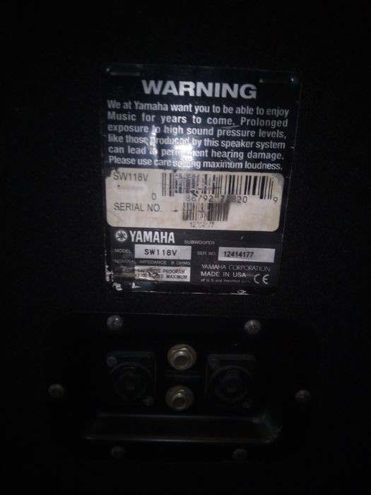 YAMAHA  комплект F15 sub SW118V   B&C