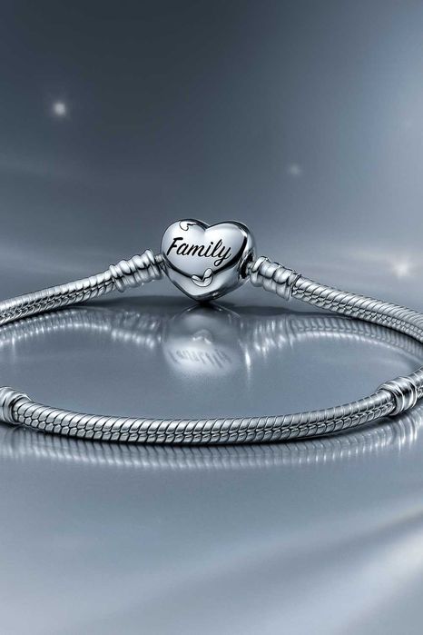 Bransoletka Pandora 18 cm srebrna nowa 2 charmsyGRATIS pudełko Pandora