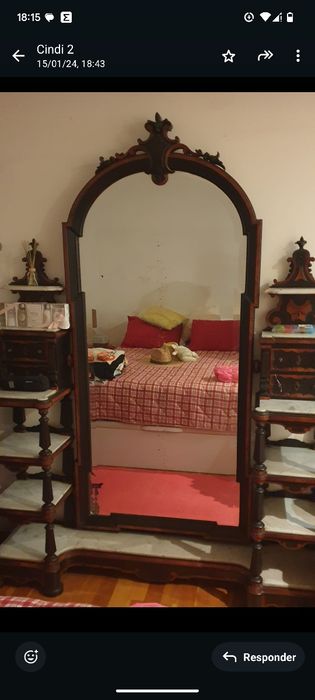 Espelho tocador antigo