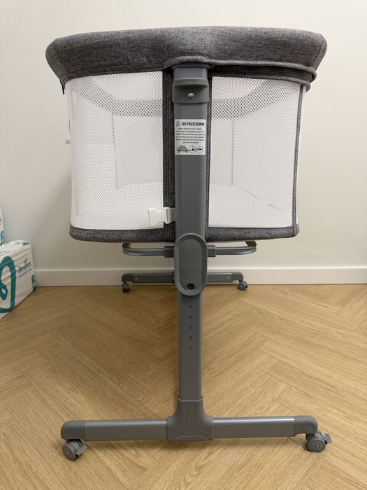 Łóżeczko dziecięce niemowlęce dostawne Moby-System LUNA 3w1 - szare