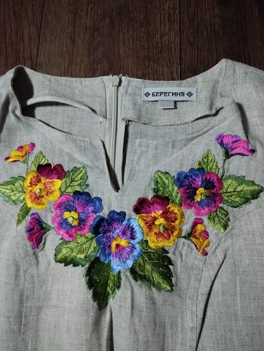 Вишите плаття льон