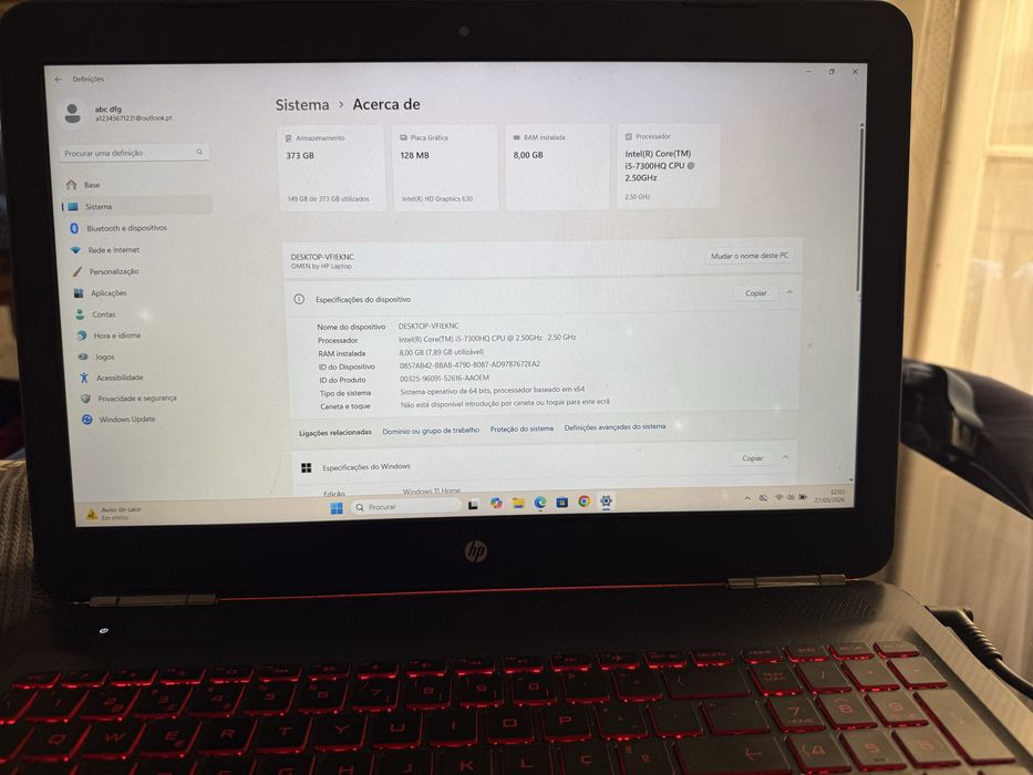 HP OMEN 15 Gaming Laptop — i5 / 8GB / GTX / SSD