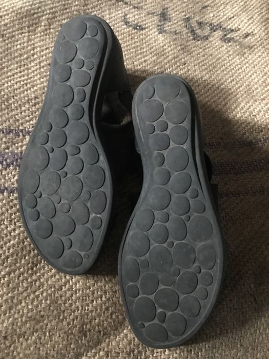 Buty Sandały Kazar 38 czarne, używane, skórzano-gumowe