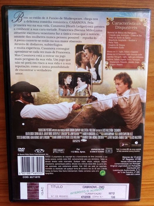 Casanova, Lasse Hallström, Heath Ledger, Sienna Miller, Jeremy Irons64752327244163121