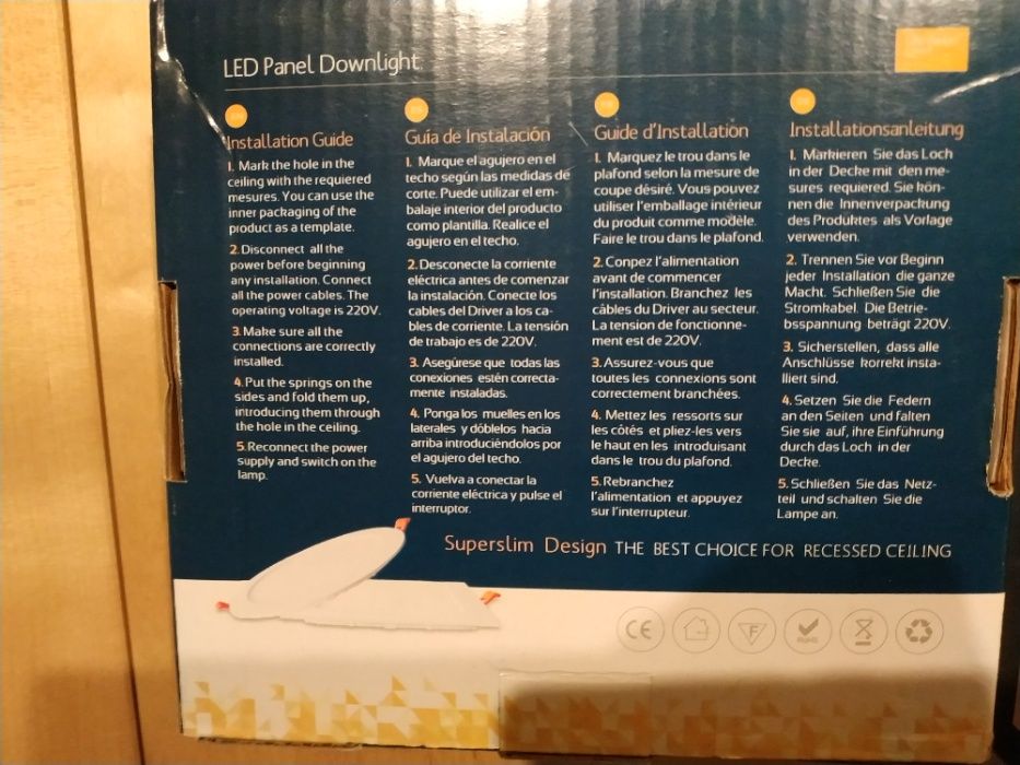 Placas led downlights