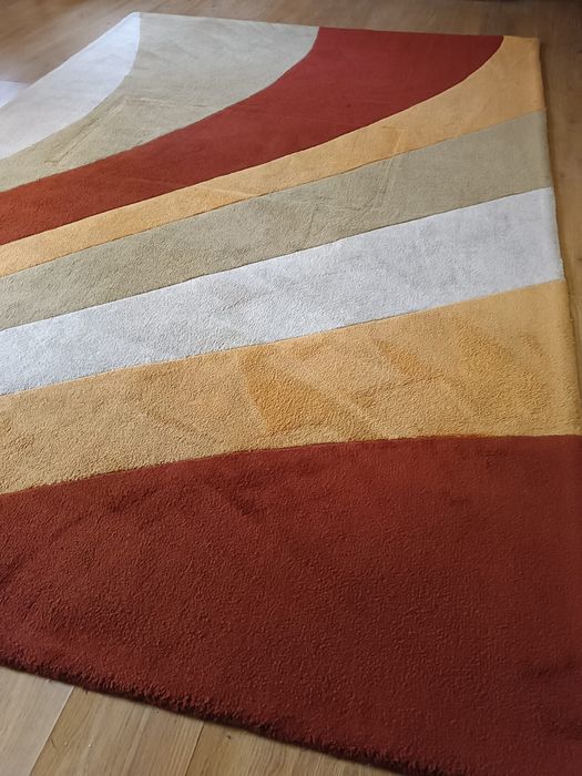 Tapete 2,95 x 1,90 encarnado/camel/multicores