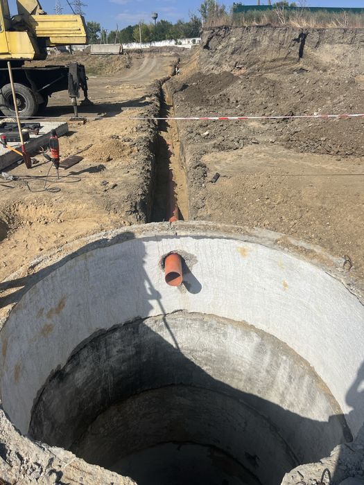 Земляные работы, септик под ключ, монтаж канализации и водопровода