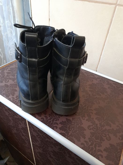 Зимні ботінки шкіряні