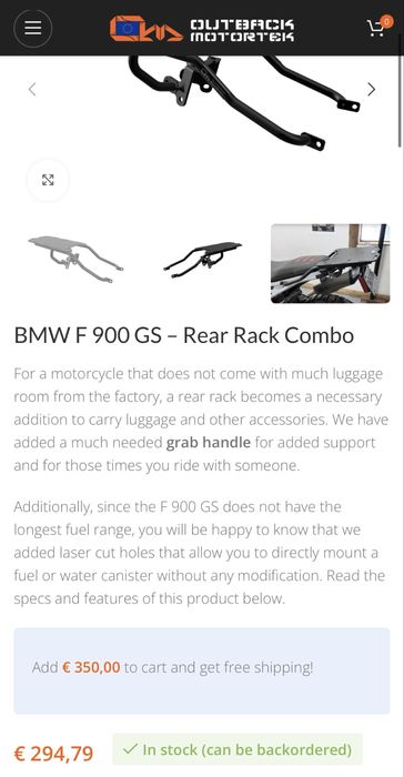 BMW F 900 GS - outback motortek - rack traseiro