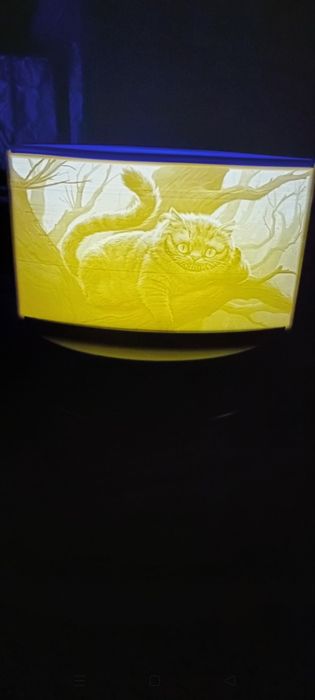 Luminária gato cheshire