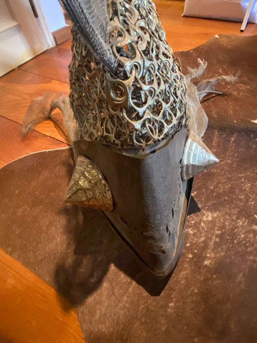 Escultura de Peixe em Ferro Furjado