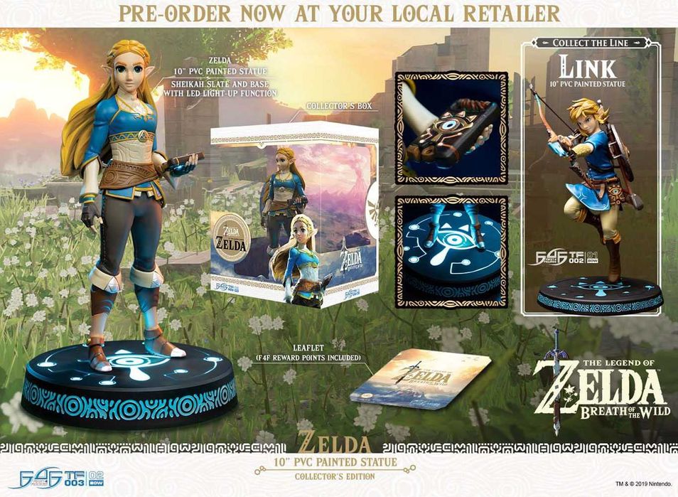 Legend of Zelda Breath of the Wild: Zelda -Estátua-Collector's Edition