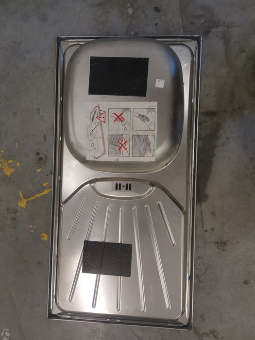 Zlew pyramis 18/10 gładki wpuszczany jednokomorowy Nowy 860mm